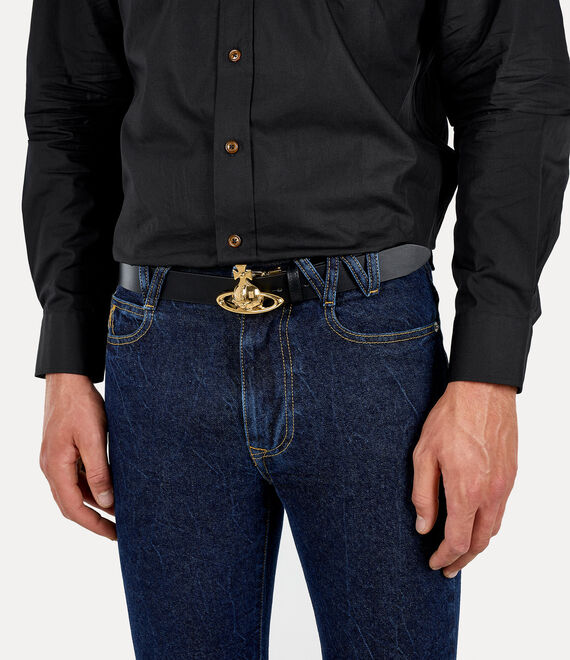 Vivienne Westwood Orb Buckle Belt in BLACK